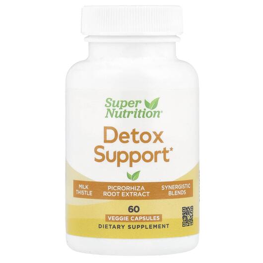 Основне фото товара Super Nutrition, Detox Support, Детокс та очищення, 60 капсул