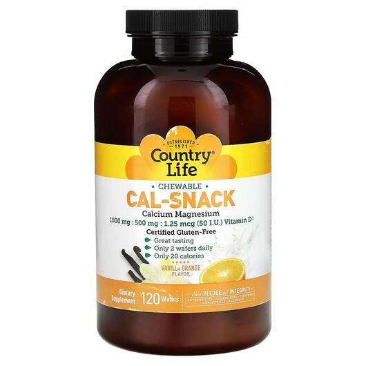 Основное фото товара Chewable Cal-Snack Calcium Magnesium Vanilla Orange, Кальций, 120