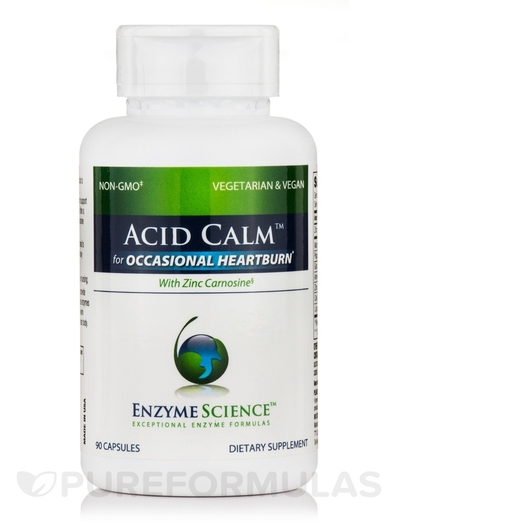Основное фото товара Enzyme Science, Поддержка стресса, Acid Calm, 90 капсул