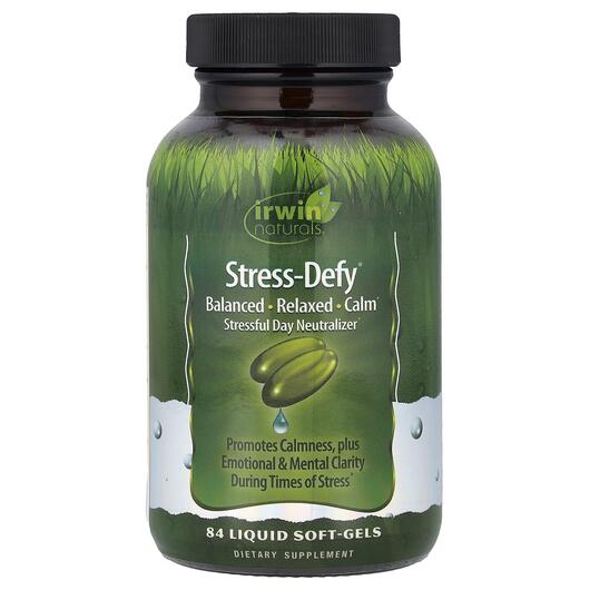 Основное фото товара Irwin Naturals, Антистресс Формула, Stress-Defy, 84 капсул