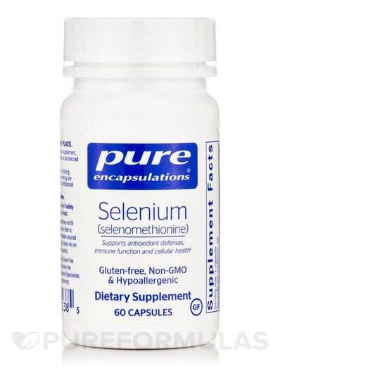 Основное фото товара Pure Encapsulations, Селен, Selenium selenomethionine, 60 капсул