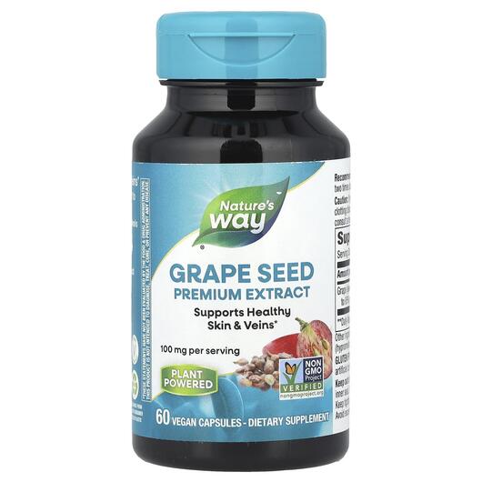 Основное фото товара Виноградные косточки, Grape Seed Standardized, 60 капсул
