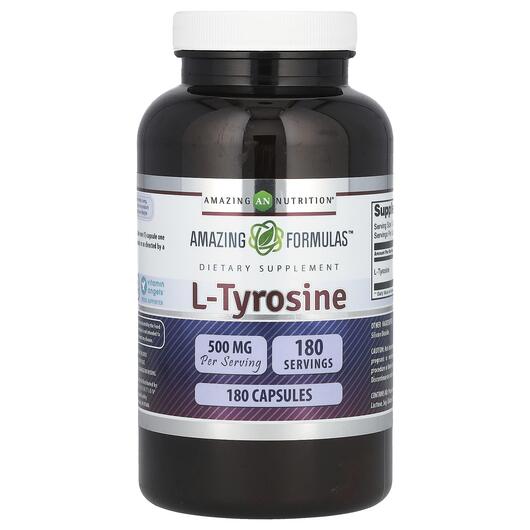 Основное фото товара Amazing Nutrition, L-Тирозин, L-Tyrosine 500 mg, 180 капсул