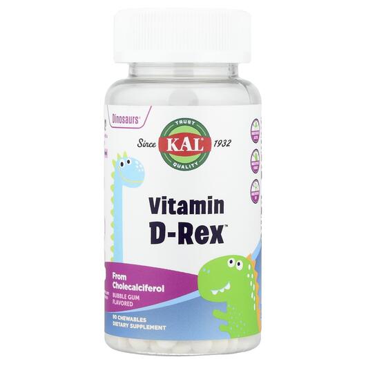 Основне фото товара KAL, D-Rex Chewables, Вітамін D3, 90 цукерок