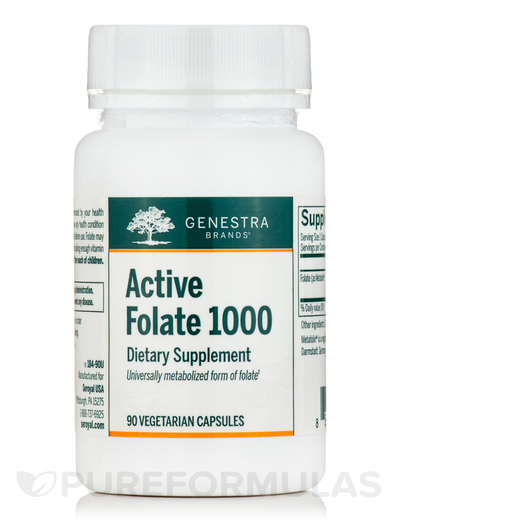 Основное фото товара Genestra, Метилфолат, Active Folate 1000, 90 капсул