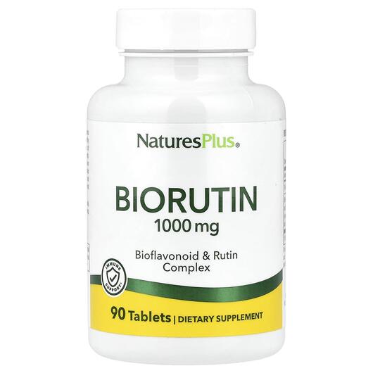 Основное фото товара Natures Plus, Биорутин 1000 мг, Biorutin 1000 mg, 90 таблеток