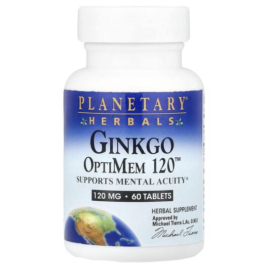 Основне фото товара Ginkgo OptiMem 120 mg, Гінкго Білоба, 60 таблеток