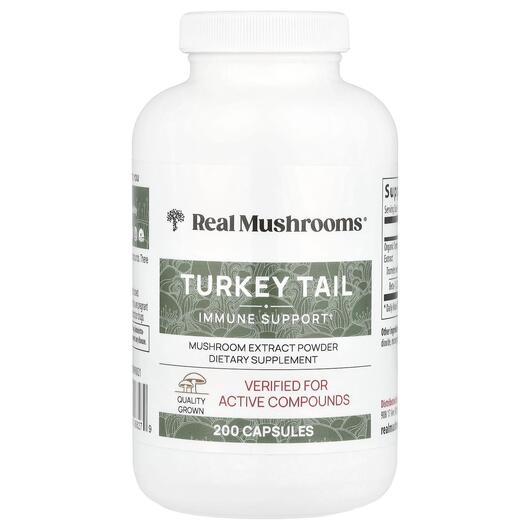 Основное фото товара Turkey Tail Mushroom Extract Powder, Грибы Хвост Индейки, 200 кап