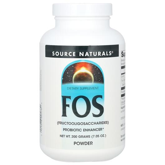 Основное фото товара Source Naturals, Фруктоолигосахариды, FOS Powder, 200 г