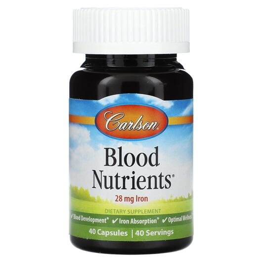 Основное фото товара Carlson, Кардио комплекс, Blood Nutrients, 40 капсул