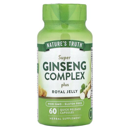 Основное фото товара Super Ginseng Complex Plus Royal Jelly, Маточное молочко, 60 капс