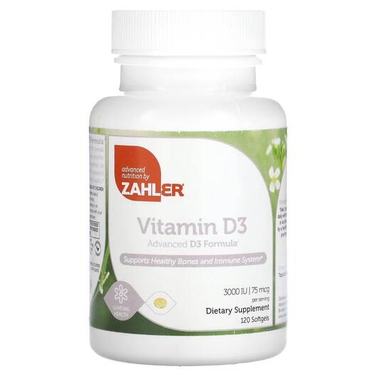 Основное фото товара Vitamin D3 Advanced D3 Formula 75 mcg 3000, Витамин D3, 120 капсу