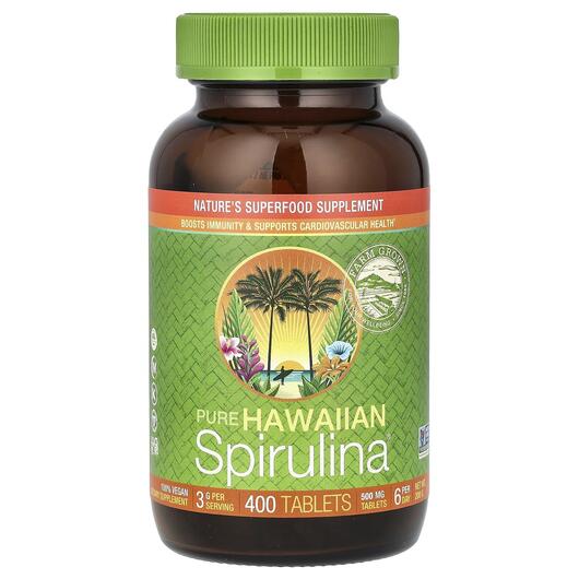 Основное фото товара Гавайская спирулина 500 мг, Pure Hawaiian Spirulina, 400 таблеток