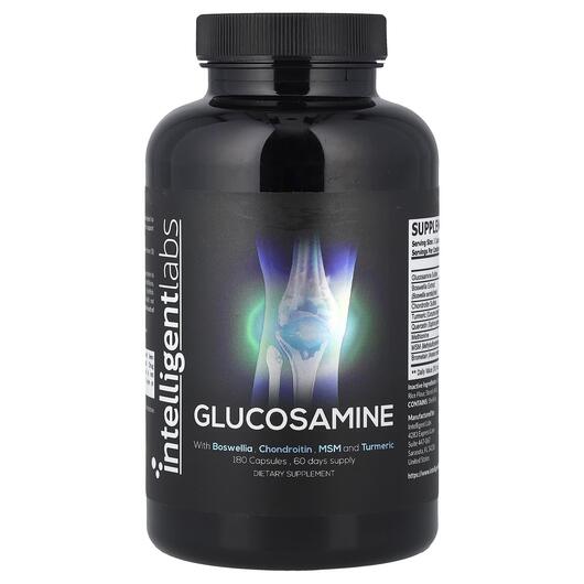 Основне фото товара Intelligent Labs, Glucosamine, Глюкозамін Хондроітин, 180 капсул
