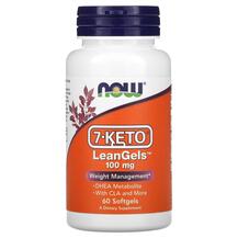 7-Keto Lean Gels 7-Keto 100 мг NOW 60 капсул