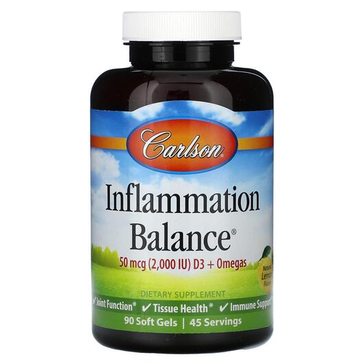 Основное фото товара Carlson, Омега 3, Inflammation Balance, 90 капсул