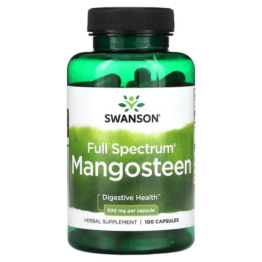 Основное фото товара Swanson, Мангостин, Full Spectrum Mangosteen 500 mg, 100 капсул