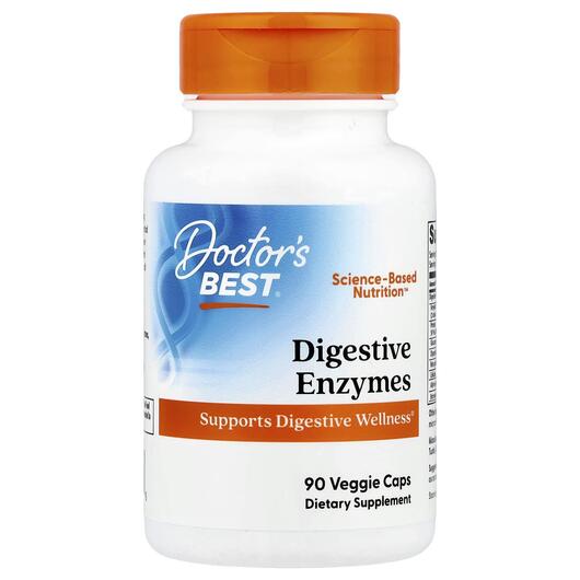 Основне фото товара Doctor's Best, Digestive Enzymes, Травні ферменти, 90 капсул