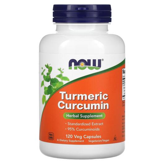 Основное фото товара NOW, Куркумин, Curcumin, 120 капсул