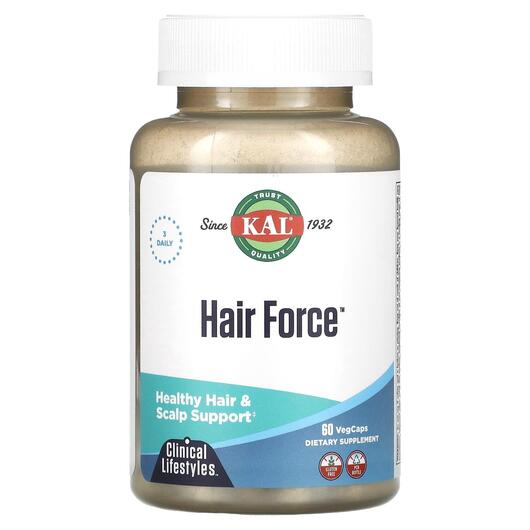 Основне фото товара KAL, Hair Force, Біотин, 60 капсул