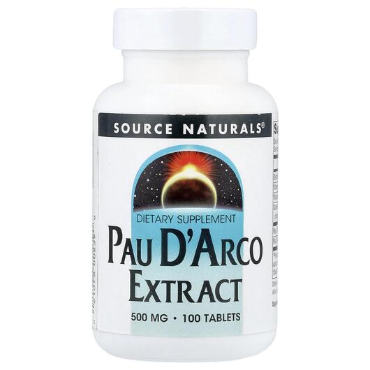 Основное фото товара Pau D'Arco Extract 500 mg, Пау Дарко 500 мг Экстракт, 100 та