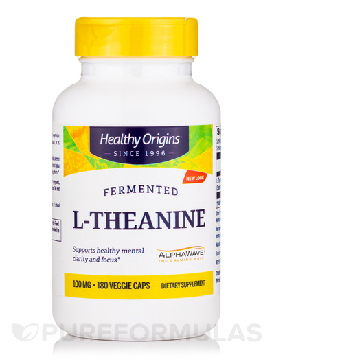 Основное фото товара L-Теанин, L-Theanine 100 mg AlphaWave, 180 капсул