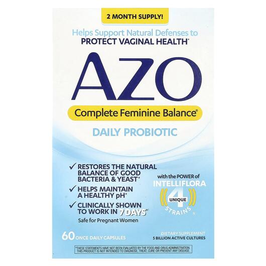 Основное фото товара Complete Feminine Balance Daily Probiotic 5, Пробиотики, 60 капсу