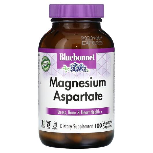 Основное фото товара Bluebonnet Nutrition, Магний, Magnesium Aspartate, 100 капсул