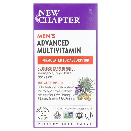 Основное фото товара Мультивитамины, Men's Advanced Multivitamin, 120 таблеток