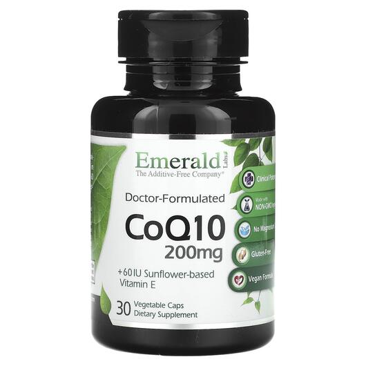 Основное фото товара Emerald, Коэнзим CoQ10, CoQ10 200 mg, 30 капсул