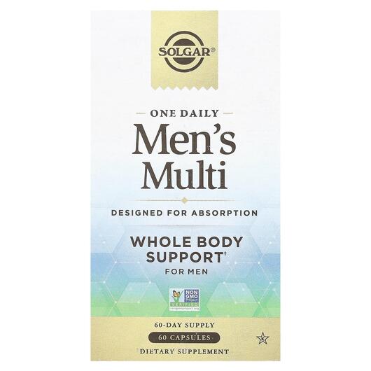 Основное фото товара Solgar, Витамины для мужчин, One Daily Men's Multi, 60 капсу