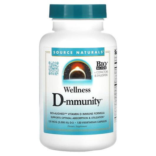 Основное фото товара Поддержка иммунитета, Wellness D-mmunity 125 mcg, 120 капсул