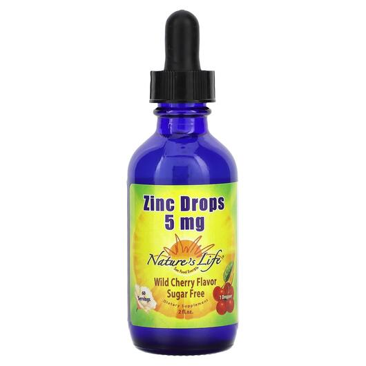 Основное фото товара Natures Life, Цинк, Zinc Drops Sugar Free Wild Cherry, 5 мг
