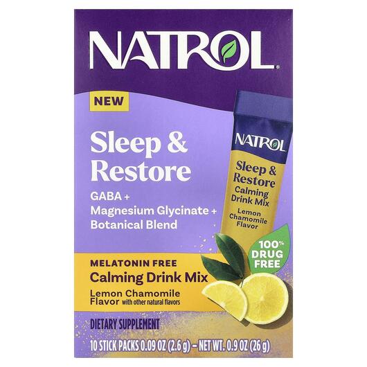 Основное фото товара Sleep & Restore Calming Drink Mix Melatonin Free, Поддержка с