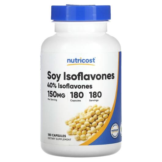 Основное фото товара Nutricost, Соевые изофлавоны, Soy Isoflavones 150 mg, 180 капсул