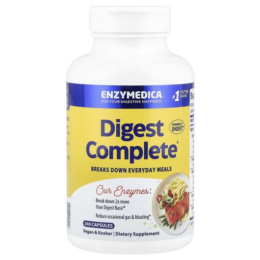 Основное фото товара Пищеварительные Ферменты, Digest Complete Enzyme, 240 капсул