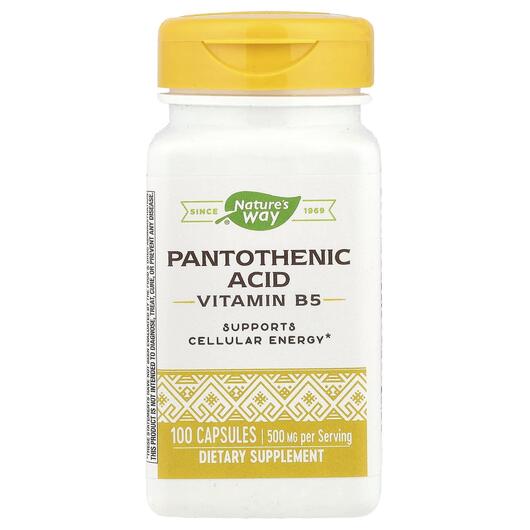 Основное фото товара Nature's Way, Пантотеновая кислота, Pantothenic Acid, 100 ка