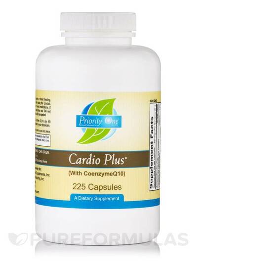 Основное фото товара Коэнзим CoQ10, Cardio Plus with CoenzymeQ10, 225 капсул