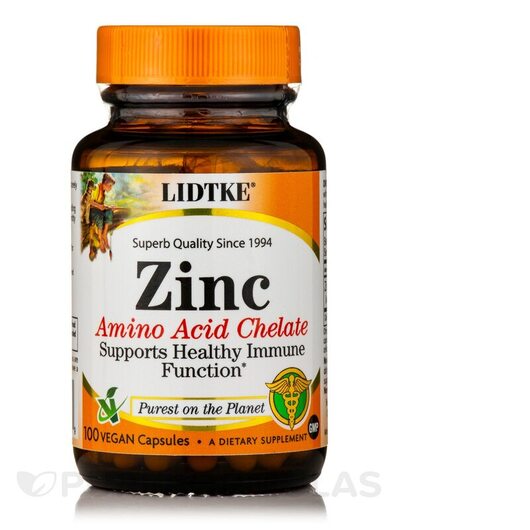 Основное фото товара Lidtke, Цинк, Zinc 50 mg, 100 капсул