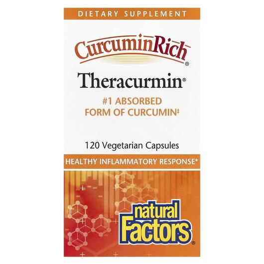 Основное фото товара Natural Factors, Куркумин, CurcuminRich Theracurmin, 120 капсул