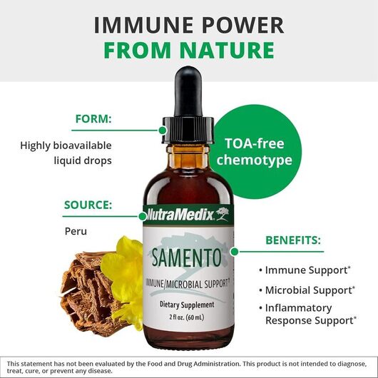 Основное фото товара NutraMedix, Саменто, Samento Immune/Microbial Support, 30 мл