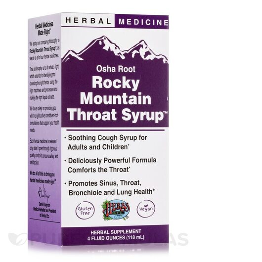 Основное фото товара Сироп от кашля, Osha Root Rocky Mountain Throat Syrup, 188 мл
