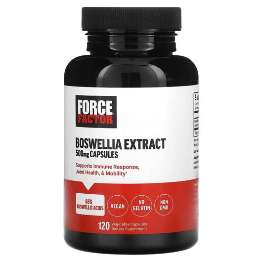 Основное фото товара Force Factor, Босвеллия, Boswellia Extract 500 mg, 120 капсул