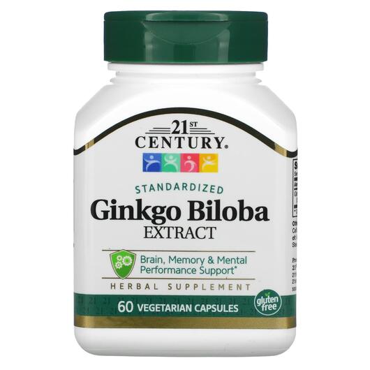 Основное фото товара Экстракт Гинкго Билоба, Ginkgo Biloba Extract, 60 капсул