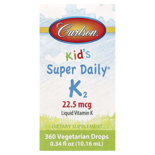 Основное фото товара Carlson, Витамин K2 MK-7, Kid's Super Daily K2, 10.16 мл