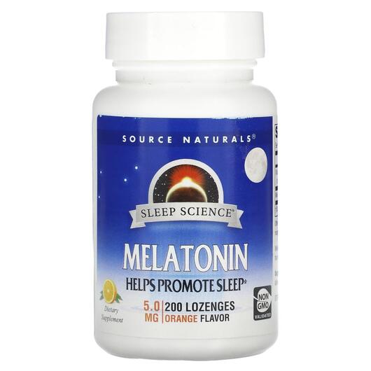 Основное фото товара Source Naturals, Мелатонин, Melatonin Orange 5 mg, 200 таблеток