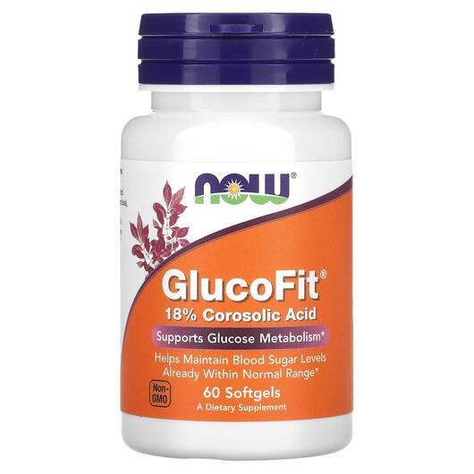 Основное фото товара NOW, Глюкофит, GlucoFit, 60 капсул