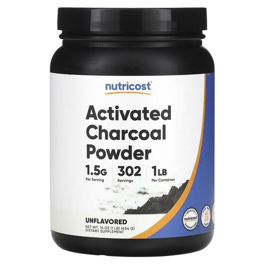 Основное фото товара Активированный уголь, Activated Charcoal Powder Unflavored, 454 г