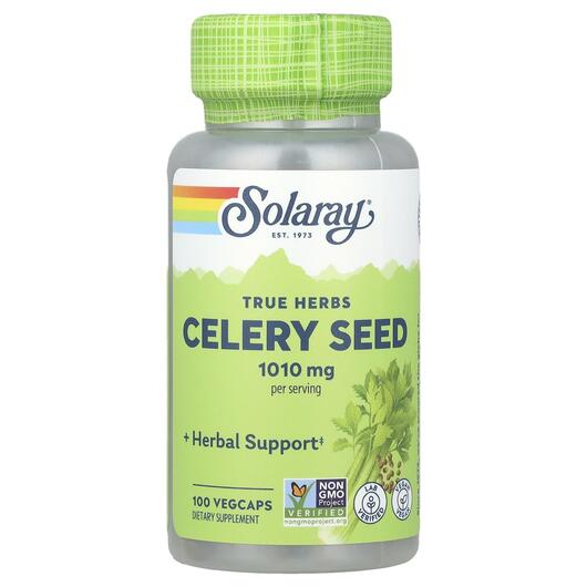 Основное фото товара Solaray, Сельдерей 505 мг, Celery Seed, 100 капсул