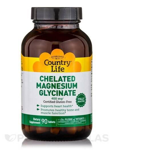 Основное фото товара Магний Глицинат, Chelated Magnesium Glycinate, 90 таблеток